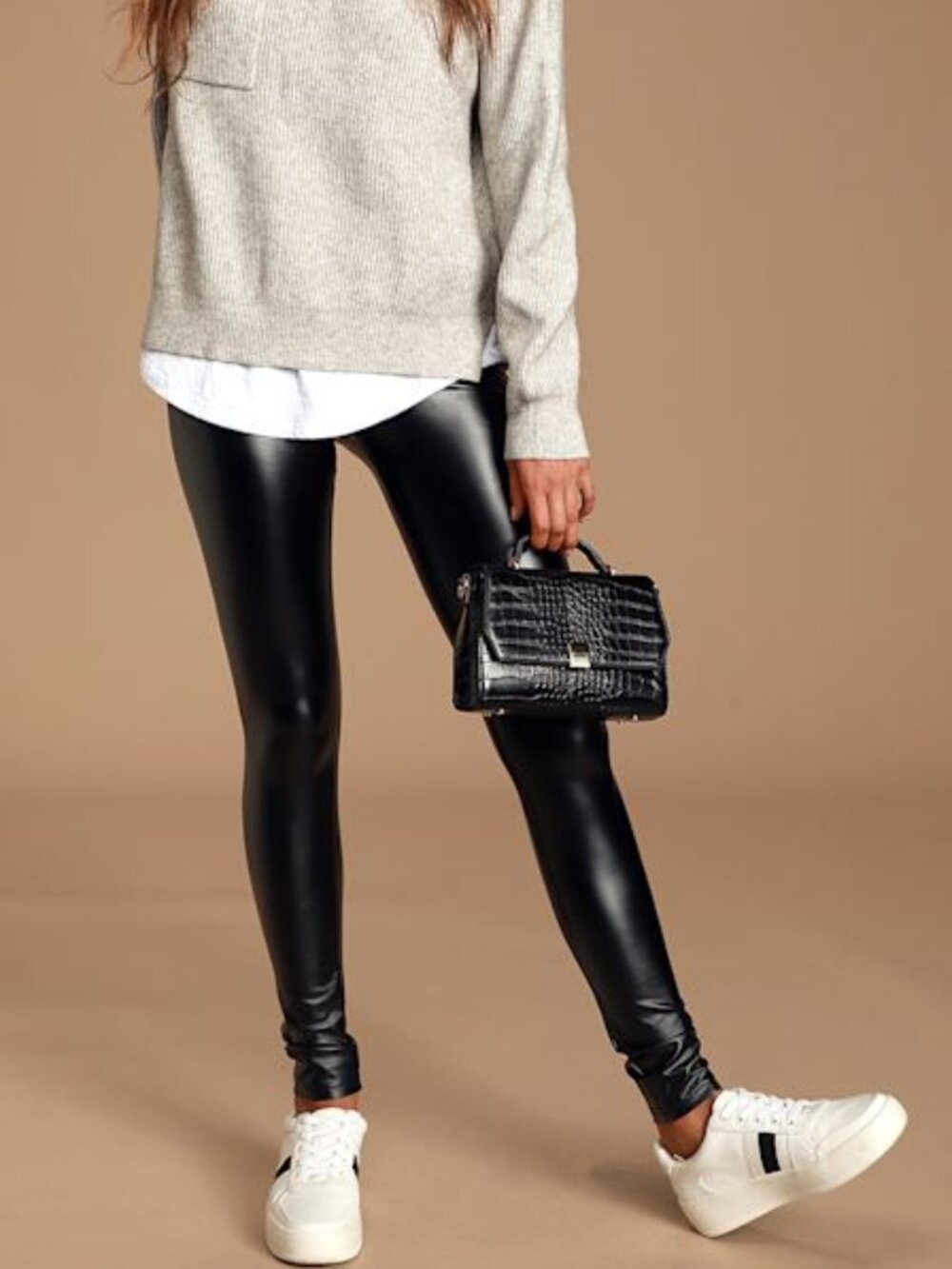 Lulus Rock Music Black Vegan Leather Leggings - Size M